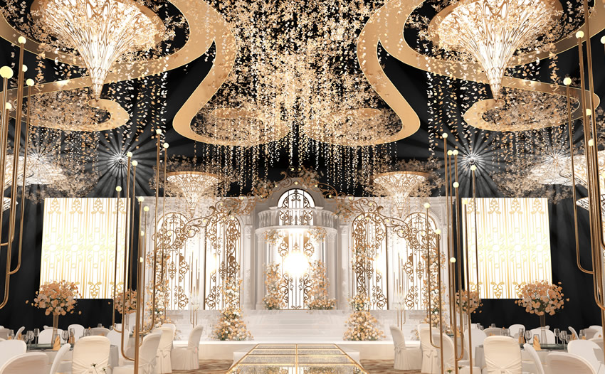 西宁花木兰喜事汇金色大厅效果展示